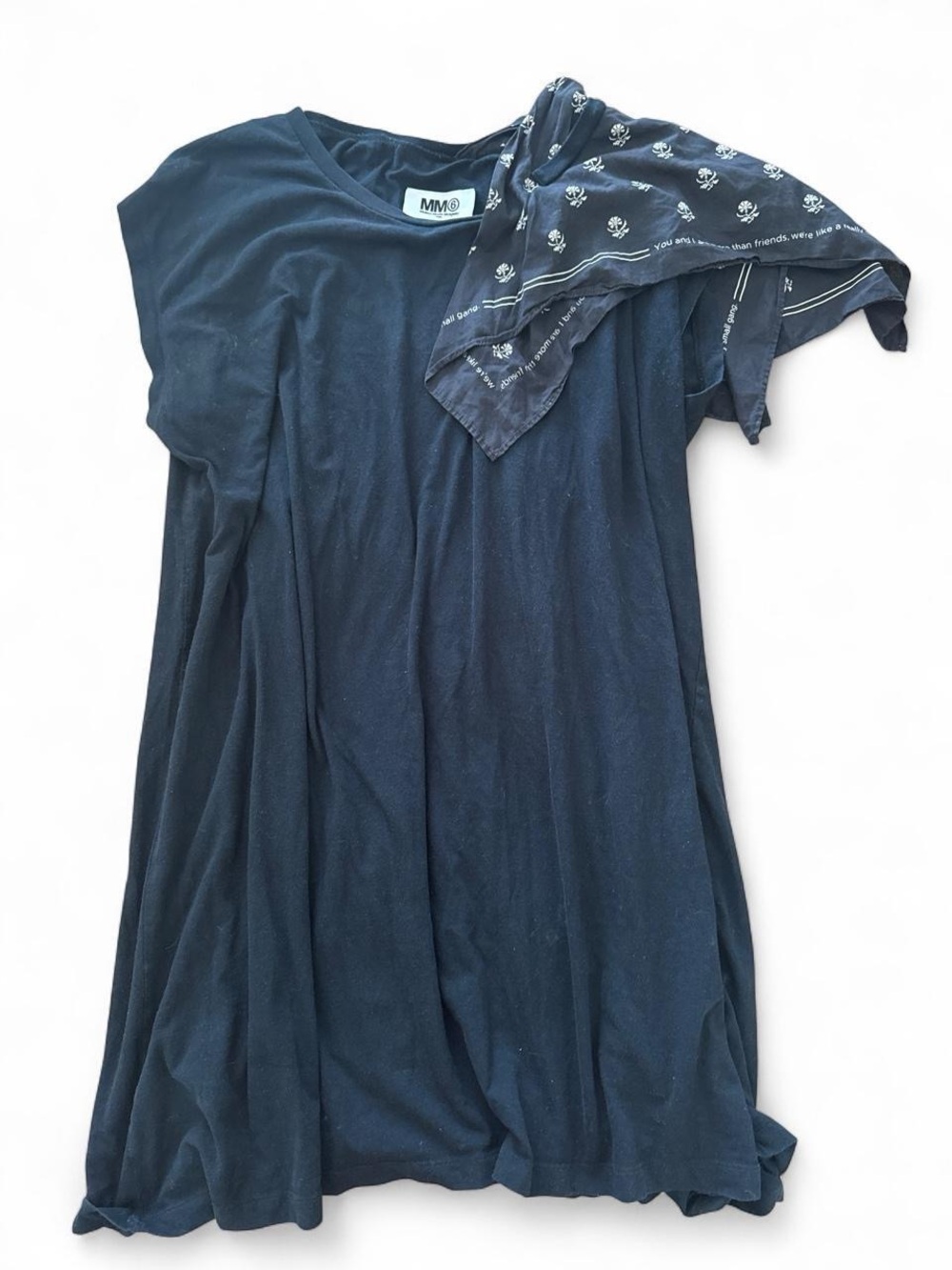MM6 Maison Margiela oversized tshirt dress with bandana detail
